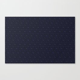 Black and Navy Spiral Tessellation Pattern Pairs DE 2022 Trending Color Singing the Blues DET576 Canvas Print