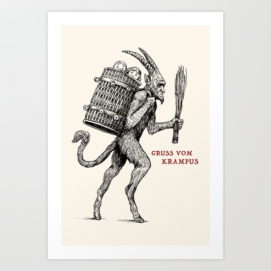 Gruss vom Krampus Art Print