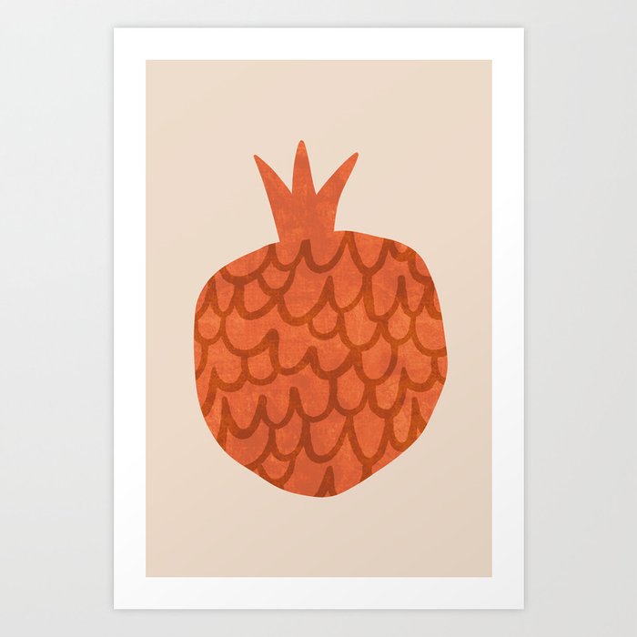 Abstract pomegranate Art Print