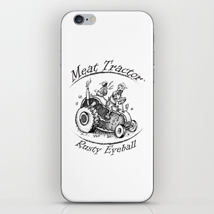 Meat Tractor BW iPhone Skin