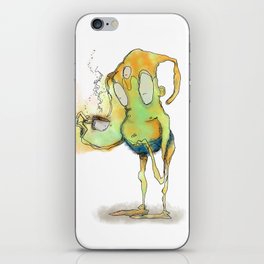 Humanity is fueled by delicious hot bean water iPhone Skin