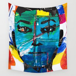 Afro Abstract woman face Wall Tapestry