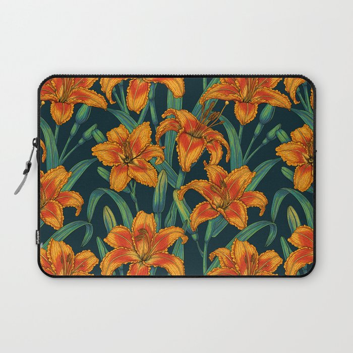 Orange lily flowers Laptop Sleeve