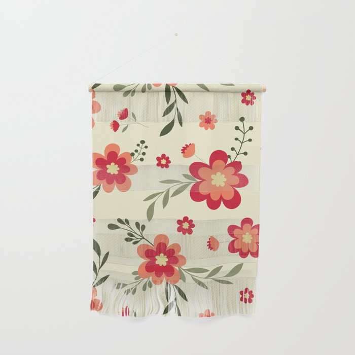Christmas Flowers Pattern Wall Hanging