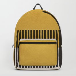 Mustard and Black Minimalist Original Art Backpack | Acrylic, Mustardart, Blacklines, Emcdesignlab, Originalart, Mustardpillows, Bolddesign, Digital, Mustardclock, Verticallines 