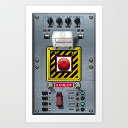 Launch console for nuclear missile Art Print