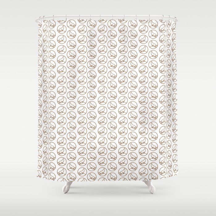 Abstract Coyote Brown Ns17001 Shower Curtain By 1dragonstudios