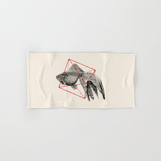Fish In Geometrics III Hand & Bath Towel
