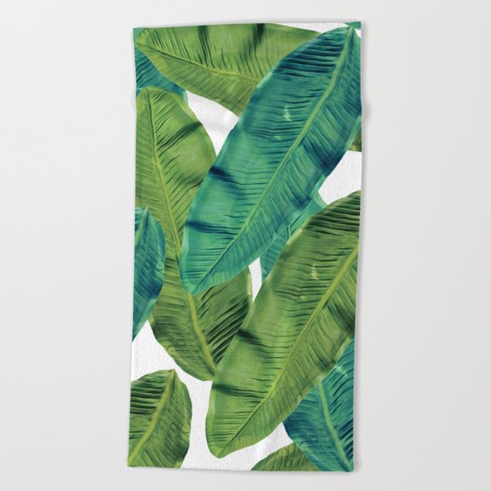 tropical life 7 Beach Towel