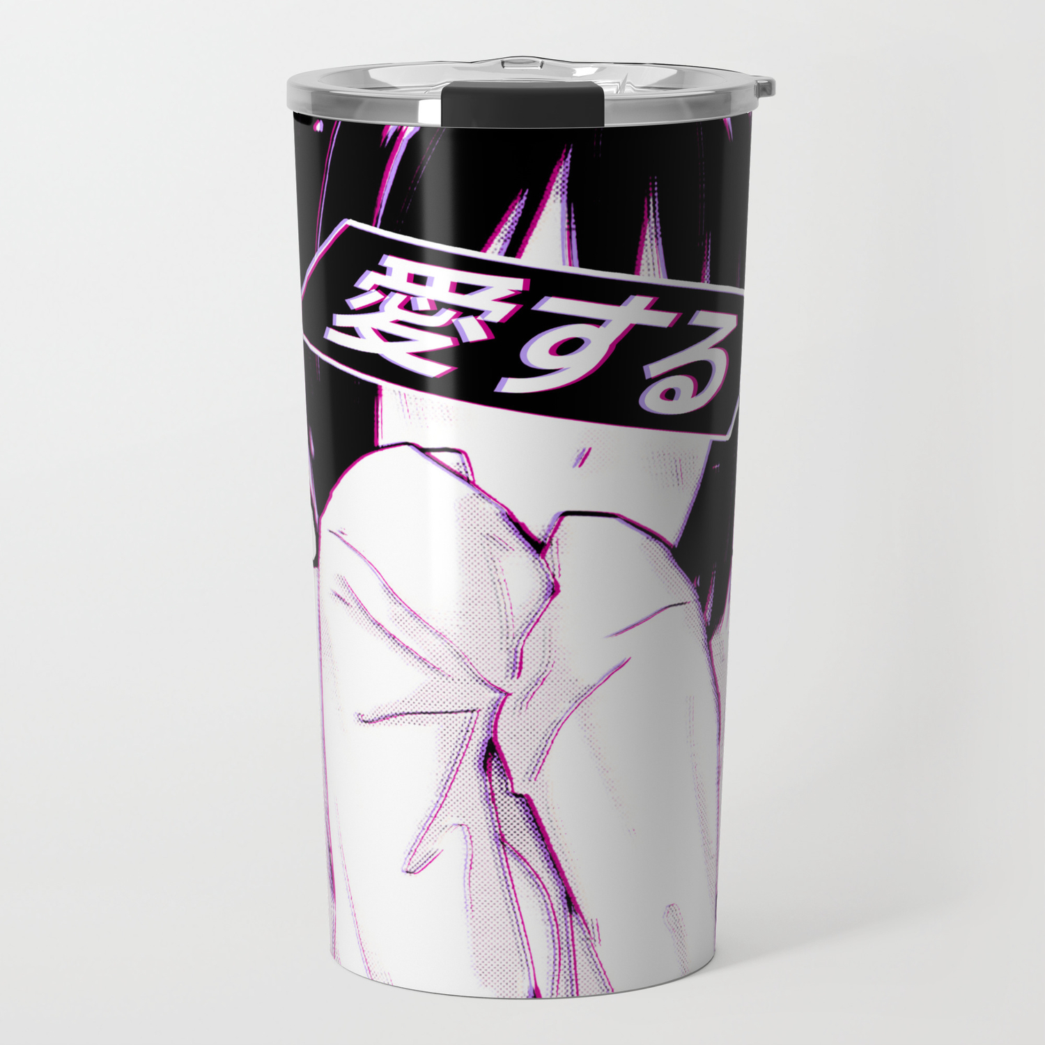 Love Pink Sad Japanese Anime Aesthetic Travel Mug By Poser Boy Society6