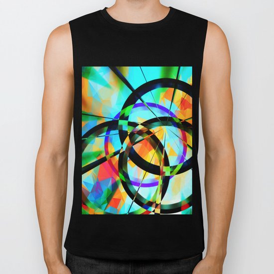Polygons and Circles Biker Tank