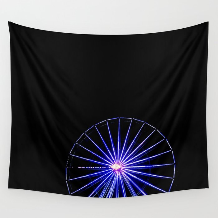 Neon Wheel Wall Tapestry