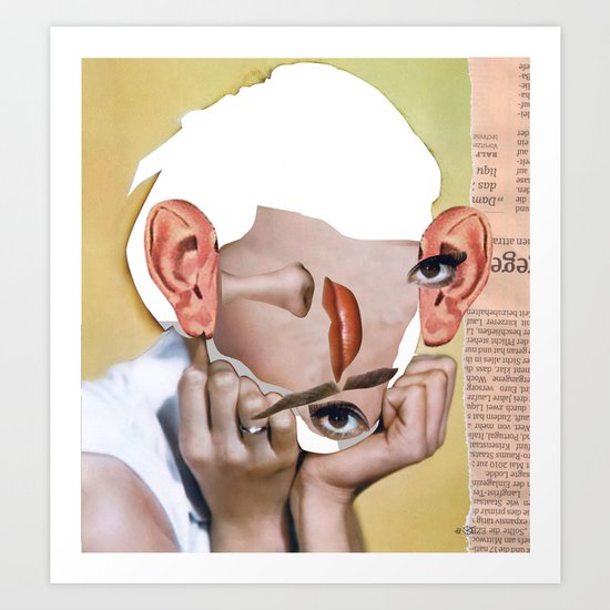 Audrey 2 Collage Art Print