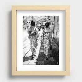 Kyoto | Charcoal B&W Recessed Framed Print
