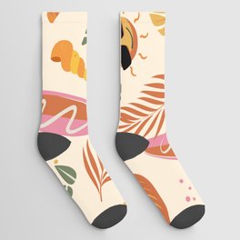 Sunshine Tropical Pattern Socks