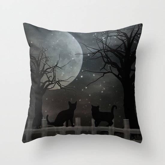 Fence Sitting Throw Pillow
