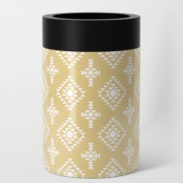 Tan and White Native American Tribal Pattern Can Cooler