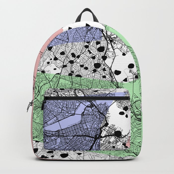 Boston, USA - City Map Collage Backpack