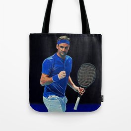 Tennis legend Roger Federer Tote Bag