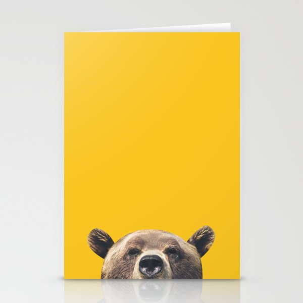 Bear - Yellow Stationery Cards