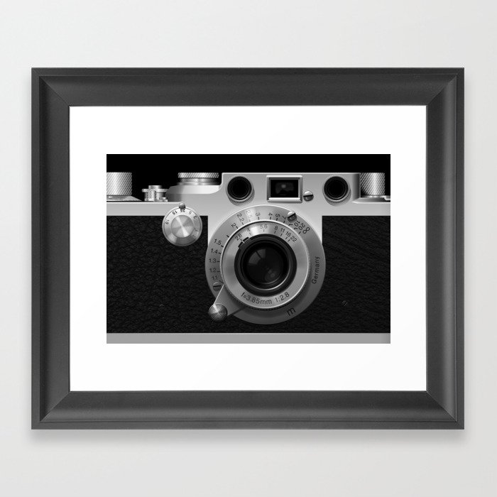 Classic Camera Illustration Framed Art Print