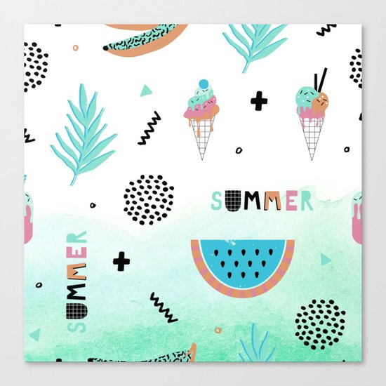 Memphis summer Canvas Print