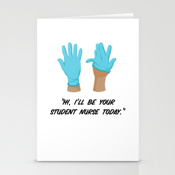 Student Nurse Gloves Stationery Cards