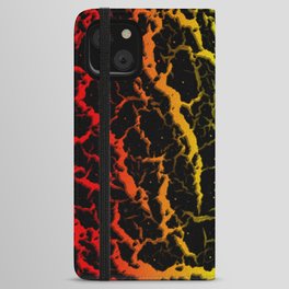 Cracked Space Lava - Red/Yellow iPhone Wallet Case