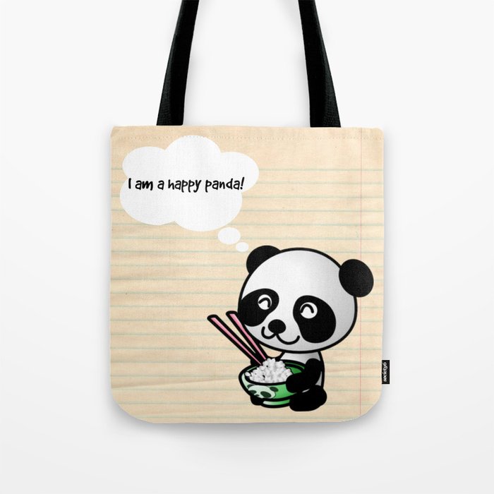 Happy Panda Tote Bag
