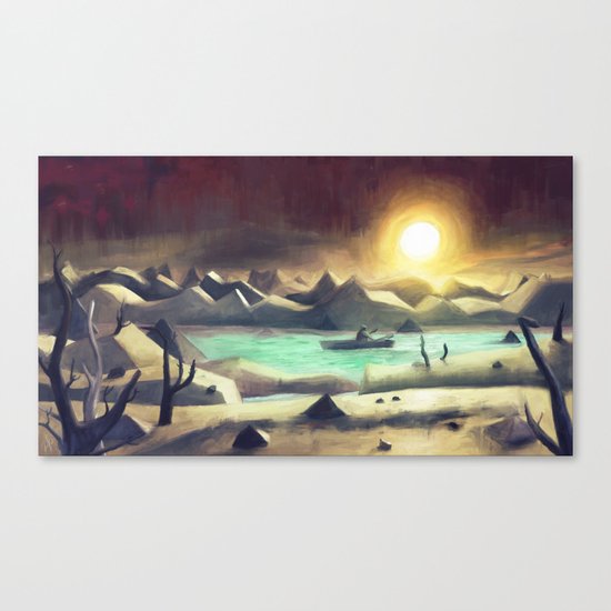 Solitude On Lake Cyanide Canvas Print