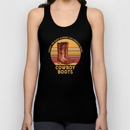 Forget Glass Slippers Princess Wears Cowboy Boots Unisex Tank Top