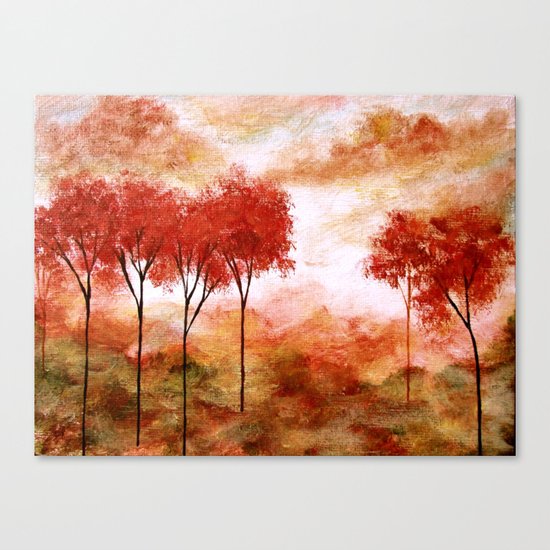 Burning Promise, Abstract Landscape Art Canvas Print