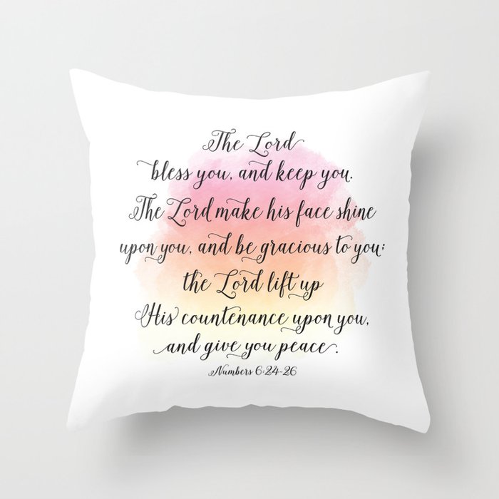 The Lord Bless You And Keep You The Lord Make His Face Shine Upon Stunning Gracious Home Decorative Pillows The Lord Bless You And Keep You The Lord Make His Face Shine Upon Stunning Gracious Home Decorative Pillows