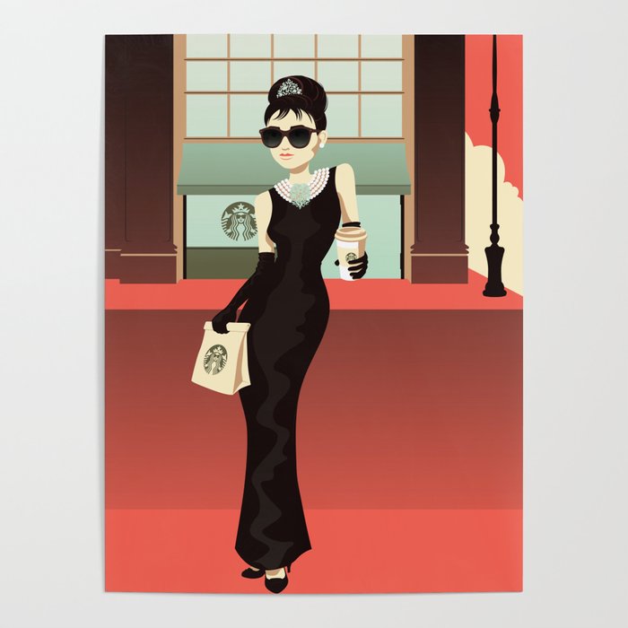Starbucks at Tiffany's Poster
