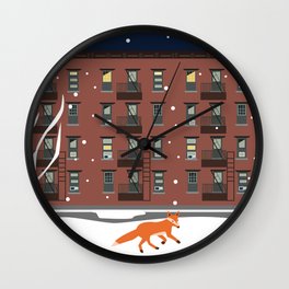 Winter in New York Wall Clock