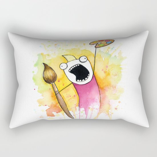 Meme Painting Rectangular Pillow