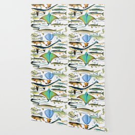 Adolphe Millot "Fishes" 2. Wallpaper