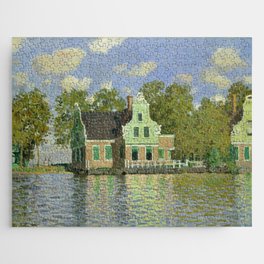 Claude Monet - Houses on the Zaan River at Zaandam  Jigsaw Puzzle