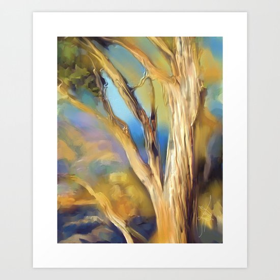 wacom textural study / tree Art Print