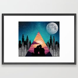 Sunset By The City Framed Art Print