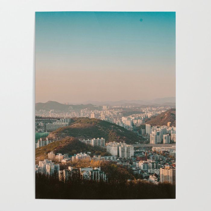 South Korea Photography - Massive City In South Korea Poster