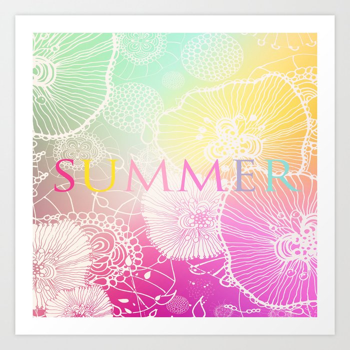 FESTIVAL PRISMATIC SUMMER RAINBOW Art Print