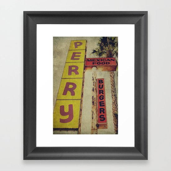 Perry's Vintage Sign Framed Art Print
