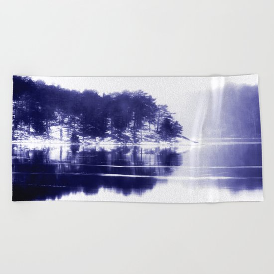 Painted scene Beach Towel