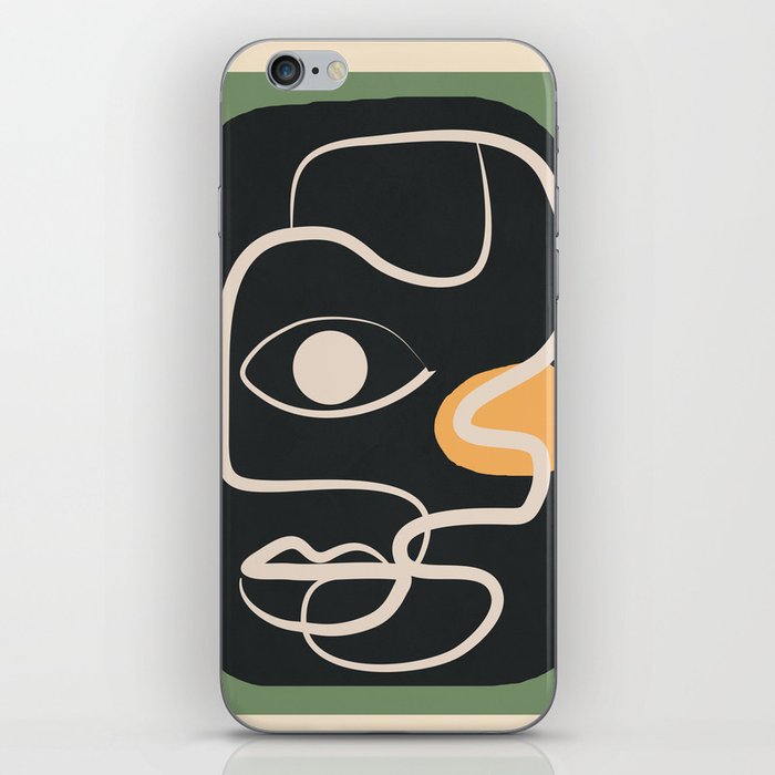 Abstract Face Line Art 11 iPhone Skin