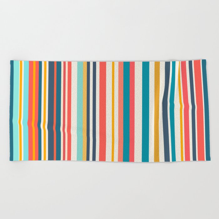 Multicolor stripes  Beach Towel