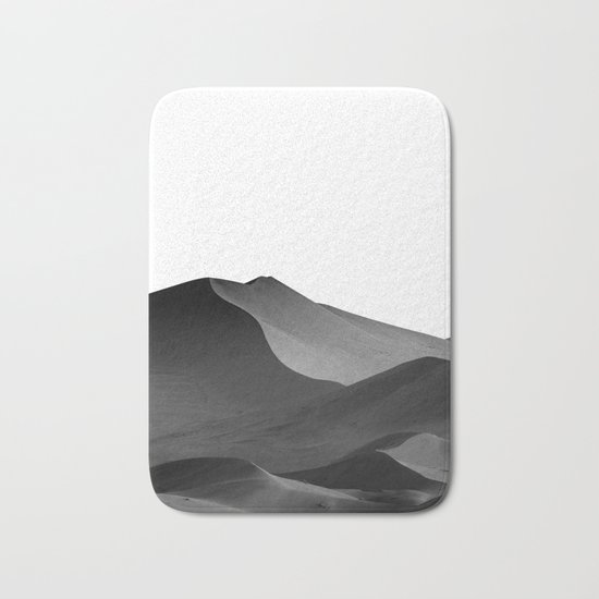dunes(Black and white) Bath Mat