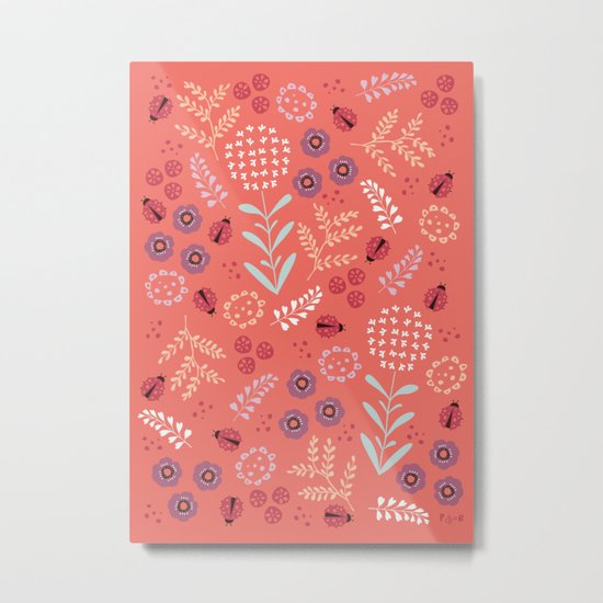 Little Ladybugs Metal Print