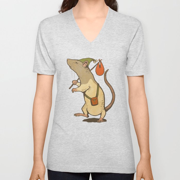 Muroidea Rat Tarot- The Fool V Neck T Shirt