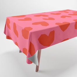 Geometric Hearts pattern pink Tablecloth
